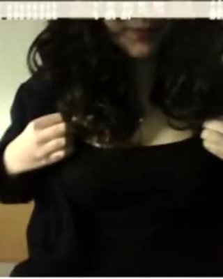 Hot teen flashing her perfect tits on webcam