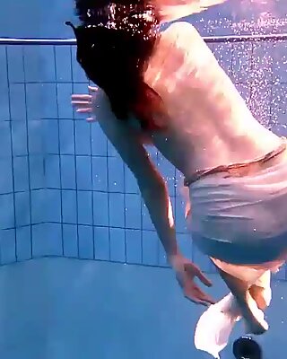 Special Czech teen hairy pussy in the pool