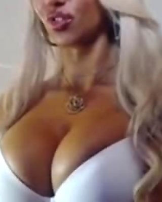 Hot Blonde Webcam Girl Shows Off Her Amazing Tits