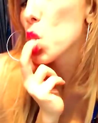 Skilled blonde deepthroat with big tits